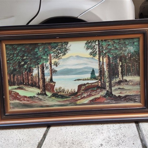 Signed oil painting used 100x62 on canvas Koumaridis 1979