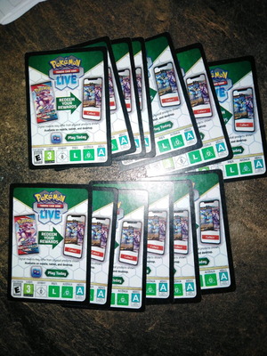 Pokémon redeem cards 13 αχρησιμοποίητοι κωδικοί από το Scarlet & Violet Paldea Evolved