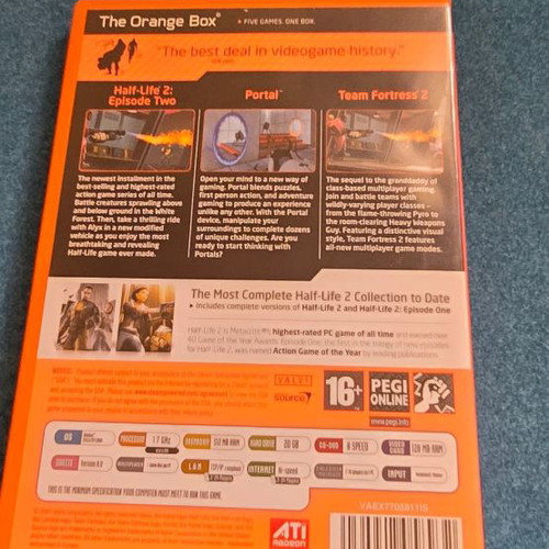 The Orange Box PC hard copy