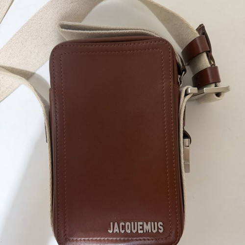 Jacquemus brown crossbody bag with beige strap