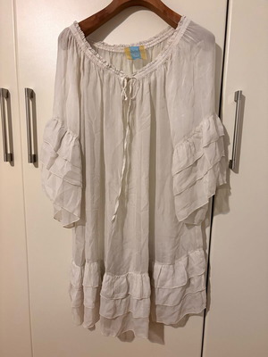 Sacs dress 100% silk like new, gray, size S