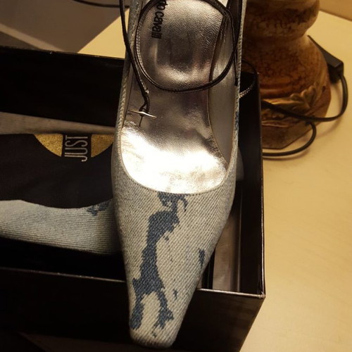 Roberto Cavalli denim pumps new, size 37, heel height 9-10 cm