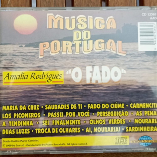 Musica Do Portugal O Fado Amalia Rodrigues CD like new