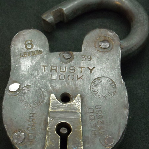 Trusty Lock heavy-duty padlock used with functional key