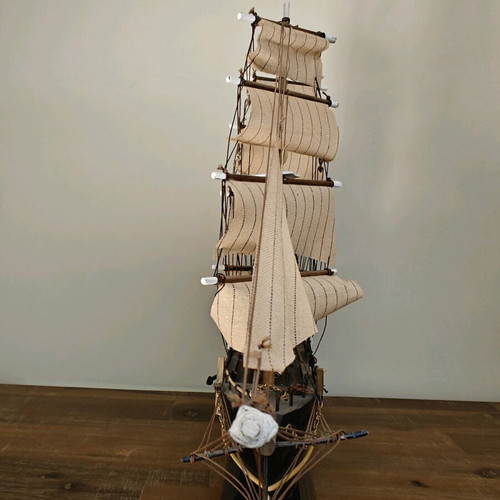 Wooden ship handmade Bric Barca siglo xix new