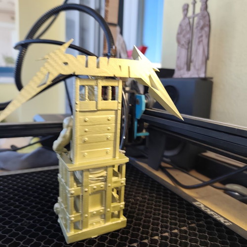 Metallica 3D Printed Figure New Gold Metallic