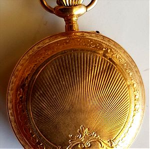 Ρολόι τσέπης, χρυσό (14Κ) Ελβετικό σε πλήρη λειτουργία του 1896 Συλλεκτικό.