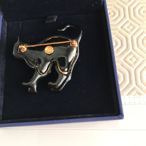 Panther brooch Swarovski used with black stones