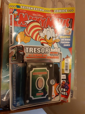 Micky Maus issue 48/49 new with treasure safe toy gift