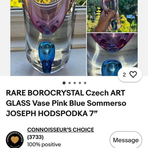 Czech Crystal Vase like new, decorative art piece