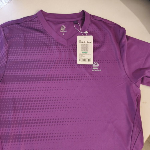Admiral men's sports t-shirt small, new, purple, V-neck