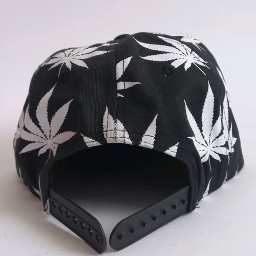 Marijuana hat new, one size, black and white