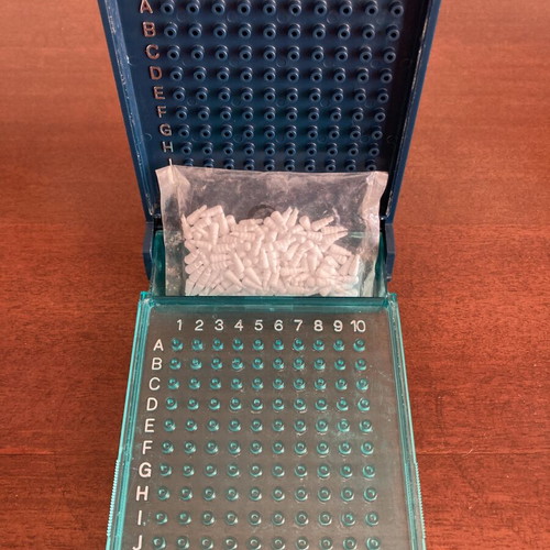 Battleship game replacement module used with white pegs