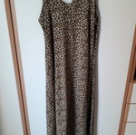 Maxi dress new, tiger print with thin straps, polyester