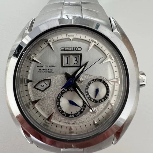 Seiko Artura Kinetic Perpetual watch like new, 45mm sapphire crystal