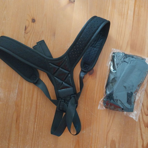 Back support new, 2 pieces, adjustable posture correction belt