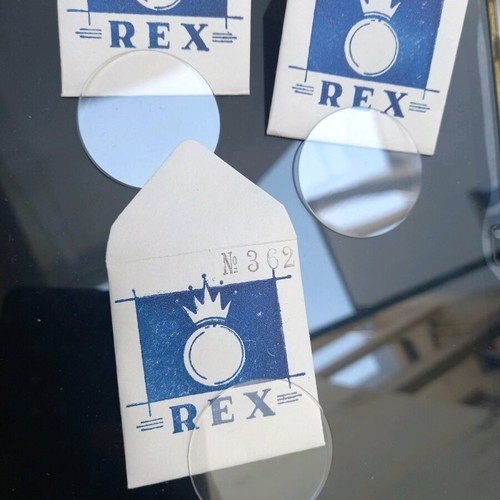 Rex 362 vintage set of 3 watch glasses new