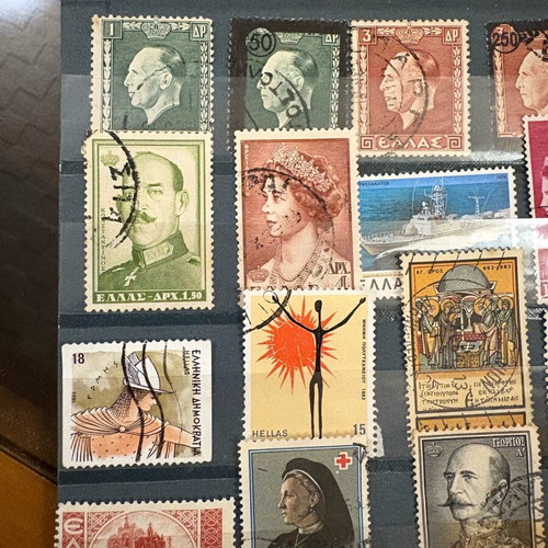 Historical stamp collection used, 25 pieces
