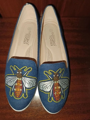 Sergio Todzi women's espadrilles with bee embroidery, new, size 40, blue