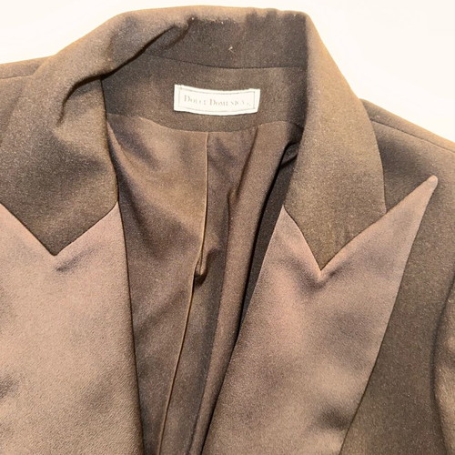 Black Dolce Domenica jacket like new with satin details, size S