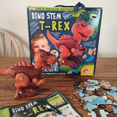 Lisciani Educational Dino Stem T-Rex Construction Set Used