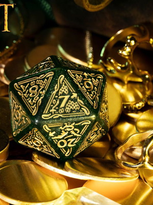 The Hobbit Spindown D20 Verdant TCG Jumbo Die new