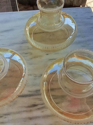 Vintage lamp glass shades like new, set of 3