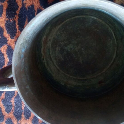 Brass cup used, antique from Austria