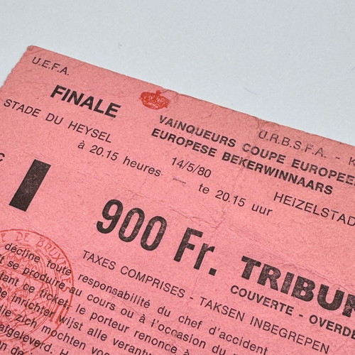 Cup Winners' Cup Final Ticket 1980 Valencia vs. Arsenal used