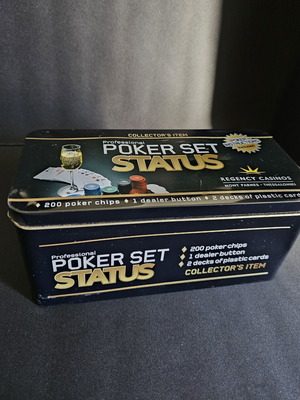 Poker Set Status μεταχειρισμένο, συλλεκτικό με μάρκες και τράπουλες