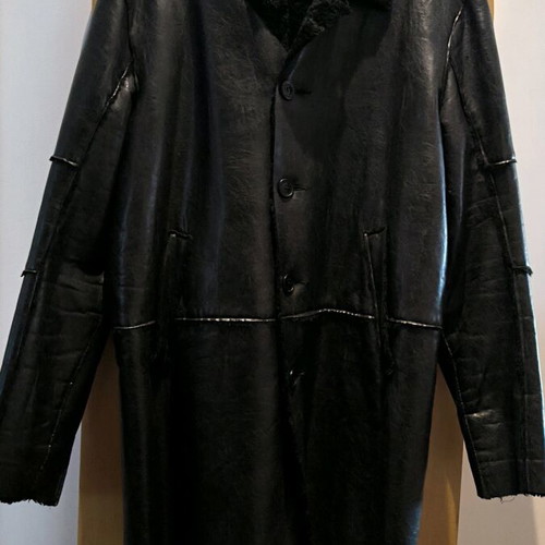 Guess leather coat like new, black, size L