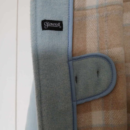 Gloverall Montgomery coat with hood like new, size XL, baby blue