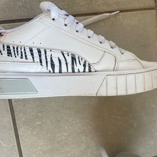 Puma sneakers size 39 like new, white with leopard and zebra pattern