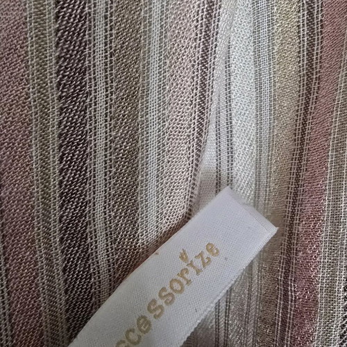 Accessorize pashmina used, beige and pink