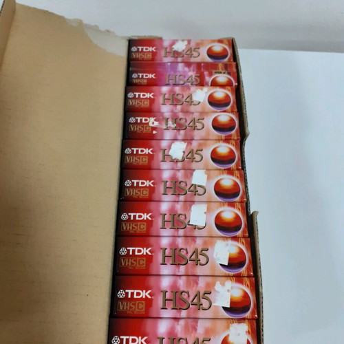 TDK HS45 VHS.C cassettes pack of 10 new