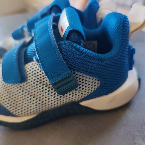 Adidas boys' sports shoes used, sizes 24 & 25 with free McQueen slippers