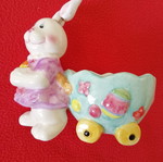 Easter egg holder bunny used, ceramic