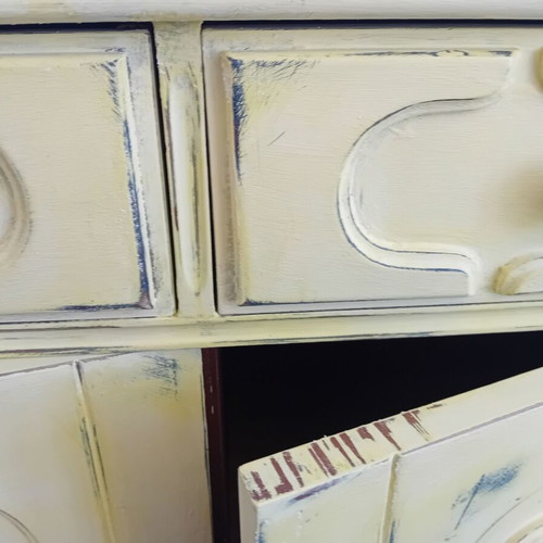 Buffet restored used with yellow chalk finish