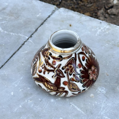 Handmade Ikaros Rhodes Ceramic Vase used, handpainted decorative