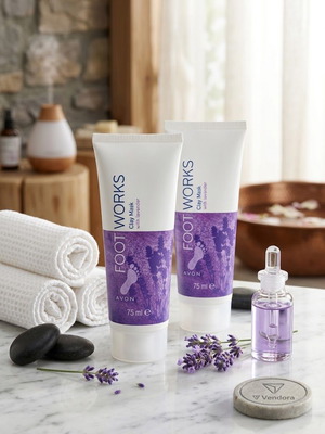 Avon Foot Works Clay Mask with Lavender, set of 2 x 75ml