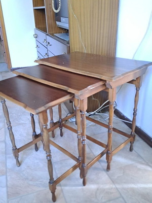 Triple wooden table like new