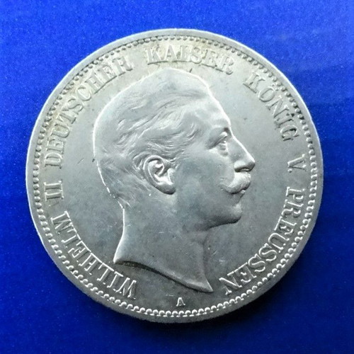 German States Prussia 1904 5 mark coin used