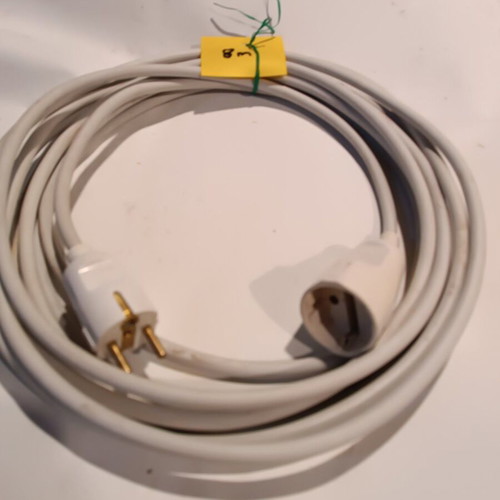 Cable 8 meters with plug monolithic 3x1.5 like new with internal double insulation