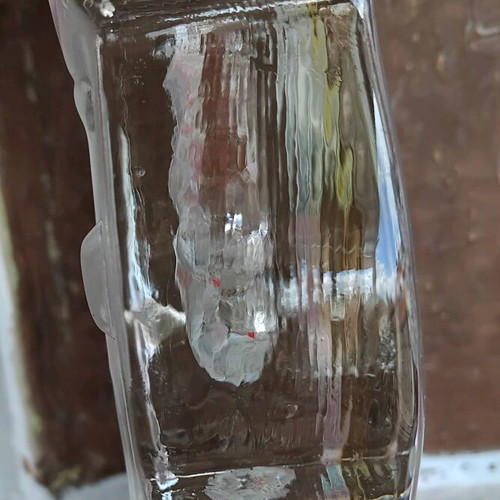 Vintage glass vase Walther like new for 2 flowers