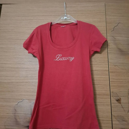 Girls' blouse used, 100% cotton, red, 6 years