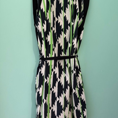 CNC Costume National sleeveless dress with belt like new, geometric print