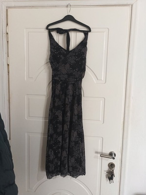 Mexx vintage midi φόρεμα σαν καινούργιο, μαύρο με ασημί shimmer