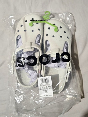 Γυναικείες παντόφλες Crocs Mary Jane καινούργιες, άσπρο-μπεζ, νούμερο 40