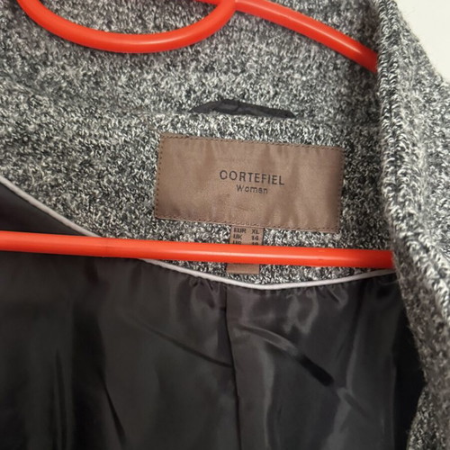 Cortefiel Woman gray coat XL like new, warm winter jacket with zipper