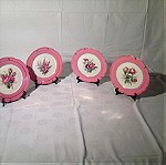  4 πιάτα τοίχου διακοσμητικά (ροζ)
